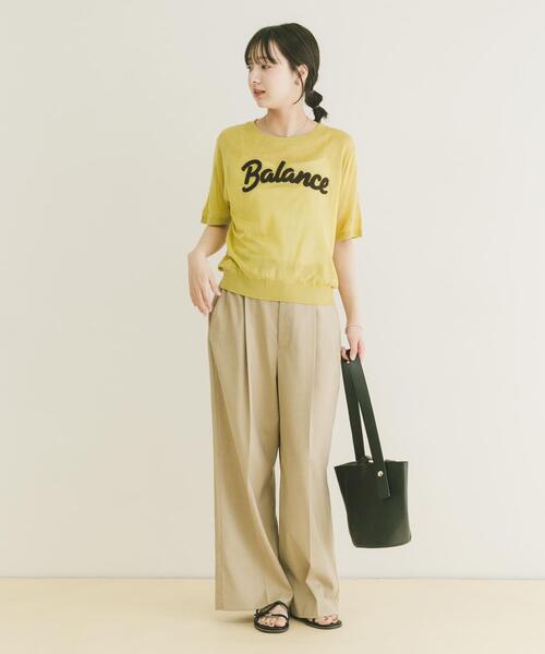ITEMS URBANRESEARCH(アイテムズ アーバンリサーチ)の「シアーハンソデロゴニット(ニット/セーター・レディース・ブラウン/イエロー/オフホワイト・FREE)」の17枚目の写真