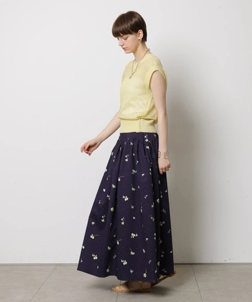 CADUNE(カデュネ)の「格子編みニット(ニット/セーター・レディース・ライトイエロー/ブルー/ホワイト・38)」の16枚目の写真