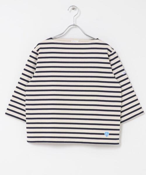 ORCIVAL(オーシバル)の「ORCIVAL SHORT LENGTH BOAT NECK PULLOVER(Tシャツ/カットソー・レディース・ホワイト系その他/ピンク系その他/グレー系その他/ブルー系その他・2)」の2枚目の写真