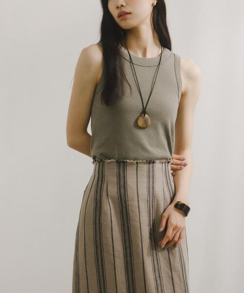 URBAN RESEARCH DOORS（アーバンリサーチドアーズ）の「Natural Cotton TankTop（タンクトップ・レディース・グリーン系その他/ナチュラル・FREE）」の6枚目の写真
