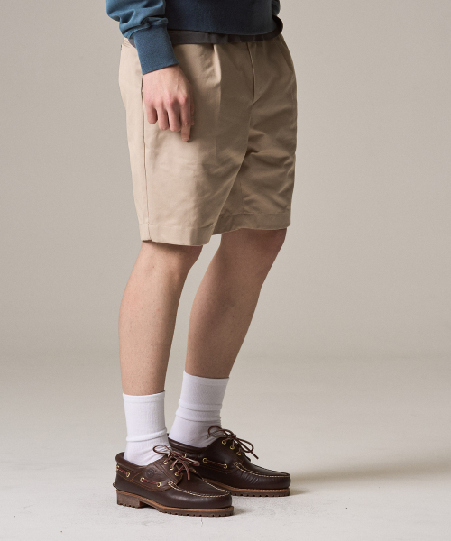 RISE&BELOW（ライズアンドビロー）の「アセンティックスーピマプリーツハーフショーツKHAKI（その他パンツ・メンズ・その他・30/32/34/36）」の4枚目の写真