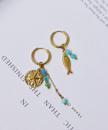 水牛角3色フープピアス（ピアス（両耳用））｜ear PAPILLONNER 