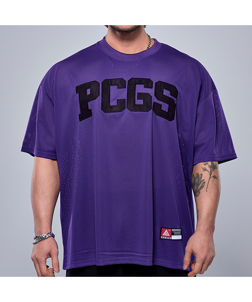 PHYSICAL GARMENTS（フィジカルガーメンツ）の「P2436 PCGS メッシュジャイアント半袖 [3 COLOR]（Tシャツ/カットソー・メンズ・ブラック/ホワイト/パープル・LARGE/XX-LARGE）」の3枚目の写真