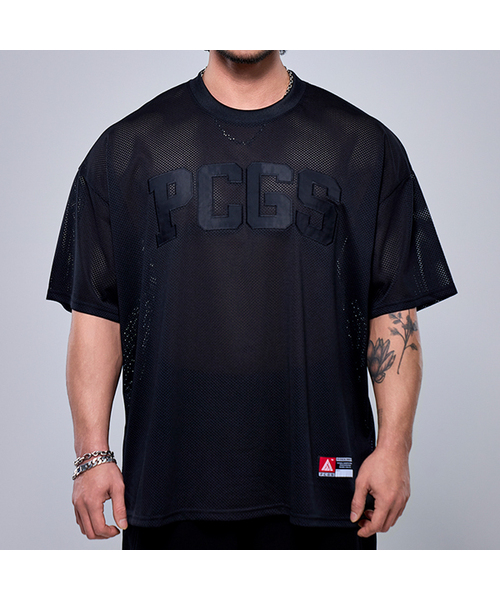PHYSICAL GARMENTS（フィジカルガーメンツ）の「P2436 PCGS メッシュジャイアント半袖 [3 COLOR]（Tシャツ/カットソー・メンズ・ブラック/ホワイト/パープル・LARGE/XX-LARGE）」の2枚目の写真