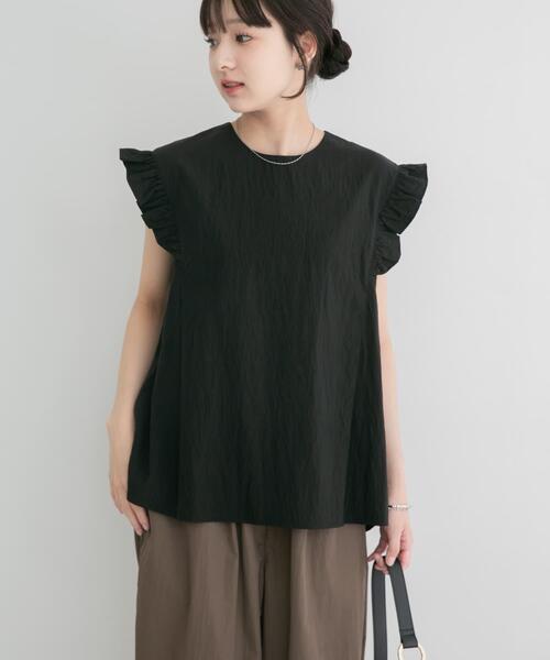 ITEMS URBANRESEARCH(アイテムズ アーバンリサーチ)の「フリルスリーブブラウス(シャツ/ブラウス・レディース・ホワイト/ブラック/ライトベージュ・FREE)」の2枚目の写真