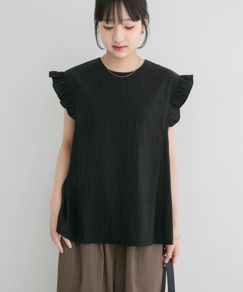 ITEMS URBANRESEARCH(アイテムズ アーバンリサーチ)の「フリルスリーブブラウス(シャツ/ブラウス・レディース・ホワイト/ブラック/ライトベージュ・FREE)」の6枚目の写真