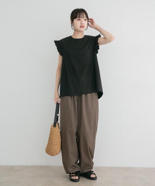 ITEMS URBANRESEARCH(アイテムズ アーバンリサーチ)の「フリルスリーブブラウス(シャツ/ブラウス・レディース・ホワイト/ブラック/ライトベージュ・FREE)」の9枚目の写真