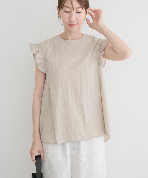ITEMS URBANRESEARCH(アイテムズ アーバンリサーチ)の「フリルスリーブブラウス(シャツ/ブラウス・レディース・ホワイト/ブラック/ライトベージュ・FREE)」の17枚目の写真