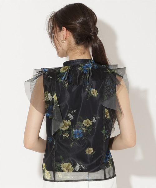 WILLSELECTION（ウィルセレクション）の「フラワーメッシュラッフルブラウス（シャツ/ブラウス・レディース・ネイビー/ピンク/ホワイト/サックスブルー・FREE）」の21枚目の写真