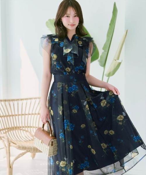 WILLSELECTION（ウィルセレクション）の「フラワーメッシュラッフルブラウス（シャツ/ブラウス・レディース・ネイビー/ピンク/ホワイト/サックスブルー・FREE）」の17枚目の写真