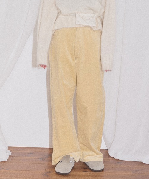 fig London(フィグロンドン)の「chunky corduroy pants(その他パンツ・レディース・イエロー/アイボリー/グリーン・27/26)」の3枚目の写真