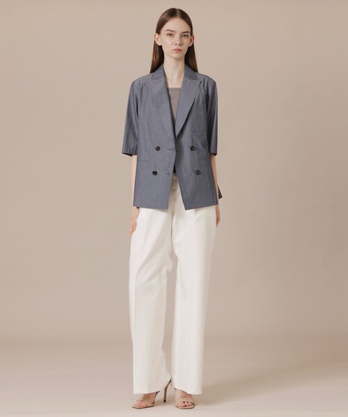 MACKINTOSH LONDON(マッキントッシュ ロンドン)の「ハイカウントエンザイムジャケット(テーラードジャケット・レディース・ベージュ/チャコールグレー・38/40)」の11枚目の写真
