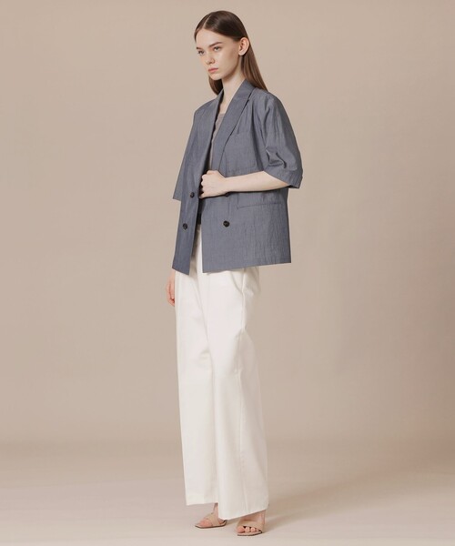 MACKINTOSH LONDON(マッキントッシュ ロンドン)の「ハイカウントエンザイムジャケット(テーラードジャケット・レディース・ベージュ/チャコールグレー・38/40)」の12枚目の写真