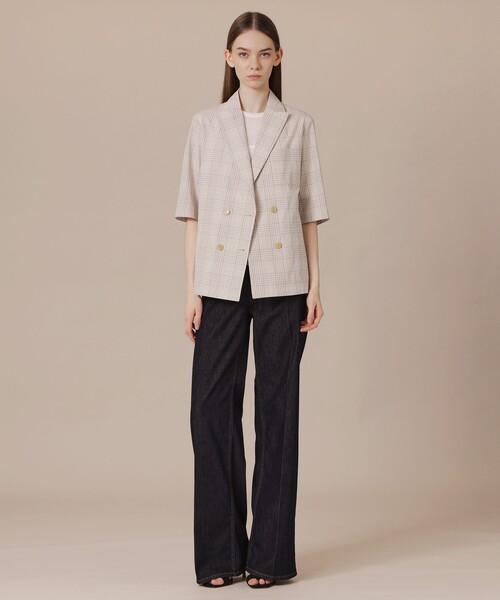 MACKINTOSH LONDON(マッキントッシュ ロンドン)の「ハイカウントエンザイムジャケット(テーラードジャケット・レディース・ベージュ/チャコールグレー・38/40)」の13枚目の写真