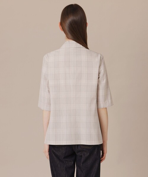 MACKINTOSH LONDON(マッキントッシュ ロンドン)の「ハイカウントエンザイムジャケット(テーラードジャケット・レディース・ベージュ/チャコールグレー・38/40)」の6枚目の写真