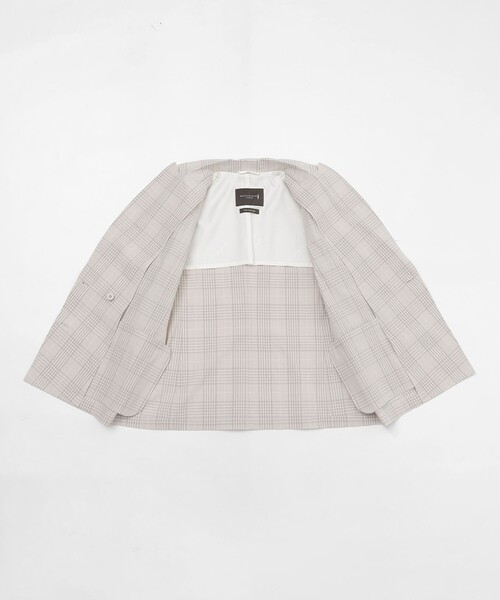 MACKINTOSH LONDON(マッキントッシュ ロンドン)の「ハイカウントエンザイムジャケット(テーラードジャケット・レディース・ベージュ/チャコールグレー・38/40)」の10枚目の写真