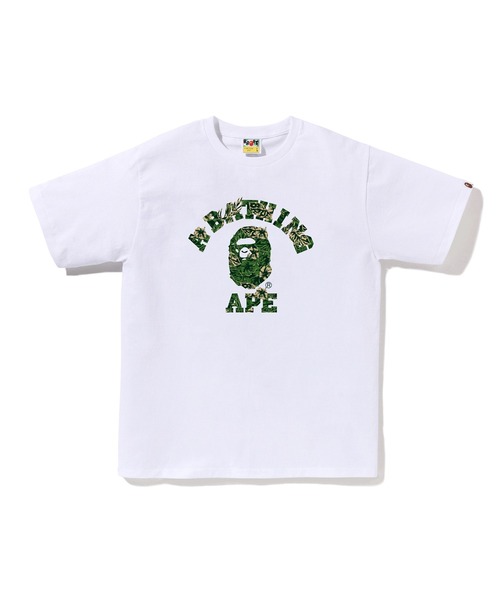A BATHING APE(アベイシングエイプ)の「PALM RESORT CAMO COLLEGE TEE(Tシャツ/カットソー・メンズ・ホワイト×グリーン/ブラック×ピンク/ホワイト×ピンク/ブラック×ブルー/ブラック×グリーン/ホワイト×ブルー・XXX-LARGE/MEDIUM/XX-LARGE/X-LARGE/SMALL/LARGE)」の2枚目の写真