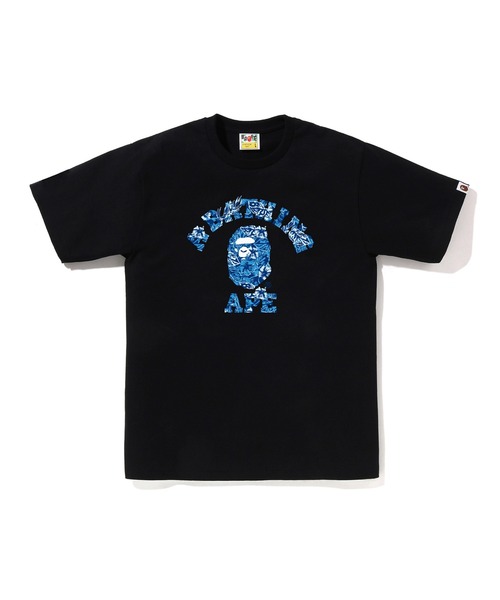 A BATHING APE(アベイシングエイプ)の「PALM RESORT CAMO COLLEGE TEE(Tシャツ/カットソー・メンズ・ホワイト×グリーン/ブラック×ピンク/ホワイト×ピンク/ブラック×ブルー/ブラック×グリーン/ホワイト×ブルー・XXX-LARGE/MEDIUM/XX-LARGE/X-LARGE/SMALL/LARGE)」の4枚目の写真