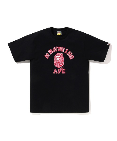 A BATHING APE(アベイシングエイプ)の「PALM RESORT CAMO COLLEGE TEE(Tシャツ/カットソー・メンズ・ホワイト×グリーン/ブラック×ピンク/ホワイト×ピンク/ブラック×ブルー/ブラック×グリーン/ホワイト×ブルー・XXX-LARGE/MEDIUM/XX-LARGE/X-LARGE/SMALL/LARGE)」の6枚目の写真