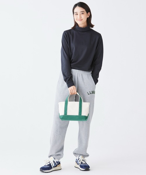 L.L.Bean(エルエルビーン)の「ボート・アンド・トート、ミニ(トートバッグ・レディース・ネイビー/アイボリー/グリーン・REGULAR)」の21枚目の写真