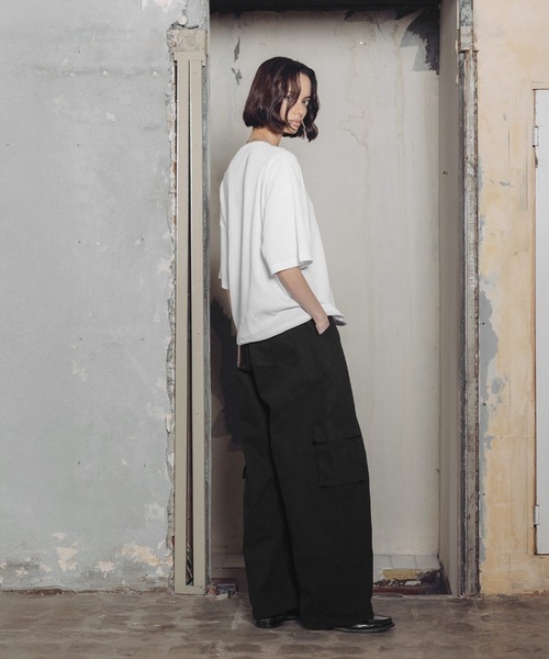 ROCHEM（ローシェン）の「カーブシルエットコットンカーゴパンツ（カーゴパンツ・メンズ・カーキ/ベージュ/ブラック・M/S/XS/L）」の15枚目の写真