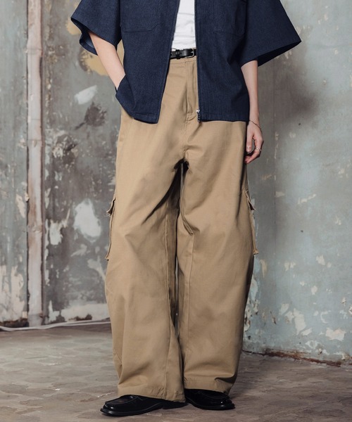 ROCHEM（ローシェン）の「カーブシルエットコットンカーゴパンツ（カーゴパンツ・メンズ・カーキ/ベージュ/ブラック・M/S/XS/L）」の19枚目の写真