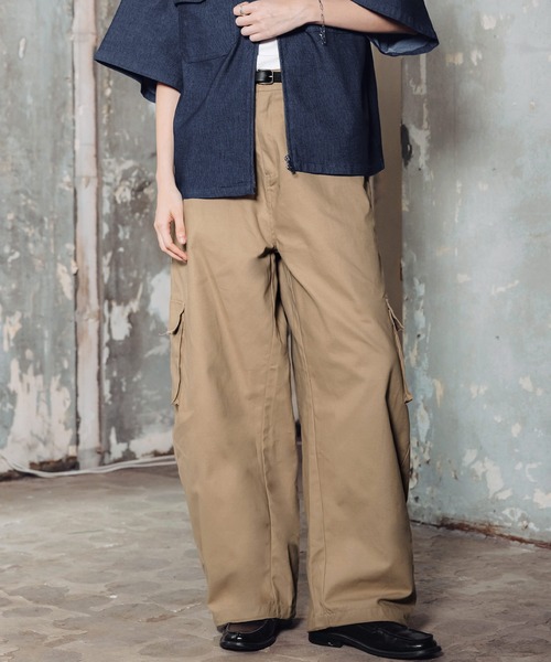 ROCHEM（ローシェン）の「カーブシルエットコットンカーゴパンツ（カーゴパンツ・メンズ・カーキ/ベージュ/ブラック・M/S/XS/L）」の20枚目の写真