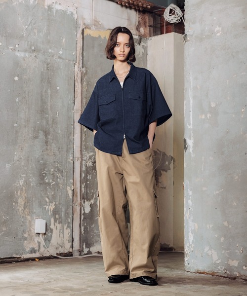 ROCHEM（ローシェン）の「カーブシルエットコットンカーゴパンツ（カーゴパンツ・メンズ・カーキ/ベージュ/ブラック・M/S/XS/L）」の21枚目の写真