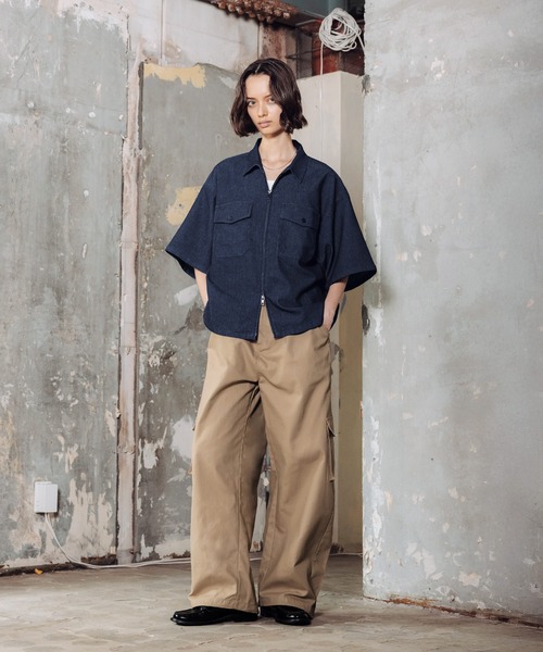 ROCHEM（ローシェン）の「カーブシルエットコットンカーゴパンツ（カーゴパンツ・メンズ・カーキ/ベージュ/ブラック・M/S/XS/L）」の22枚目の写真