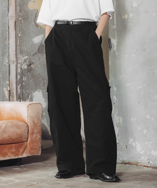 ROCHEM（ローシェン）の「カーブシルエットコットンカーゴパンツ（カーゴパンツ・メンズ・カーキ/ベージュ/ブラック・M/S/XS/L）」の6枚目の写真