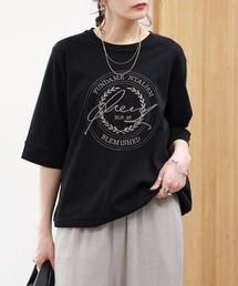 BRODIAEA サークルロゴ刺繍カットソー 半袖