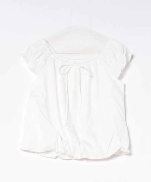 Chiina（チーナ）の「【Chiina】フリルスリーブフェミニントップス（Tシャツ/カットソー・レディース・ホワイト/グレー/ピンク・FREE）」の7枚目の写真