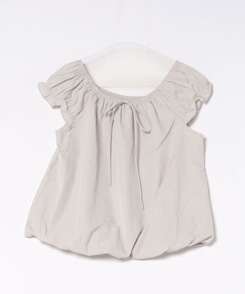 Chiina（チーナ）の「【Chiina】フリルスリーブフェミニントップス（Tシャツ/カットソー・レディース・ホワイト/グレー/ピンク・FREE）」の6枚目の写真