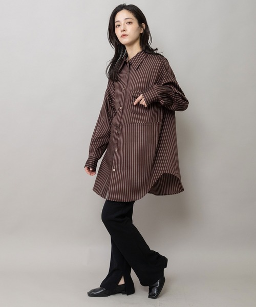 Munich(ミューニック)の「リネンライクダブルフェイスジャージ フレアパンツ(スウェットパンツ・レディース・ベージュ/ダークブラウン/ブラック・S/M)」の17枚目の写真