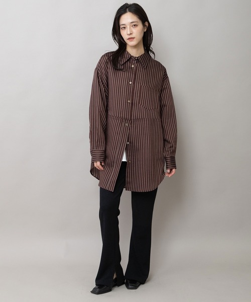 Munich(ミューニック)の「リネンライクダブルフェイスジャージ フレアパンツ(スウェットパンツ・レディース・ベージュ/ダークブラウン/ブラック・S/M)」の18枚目の写真