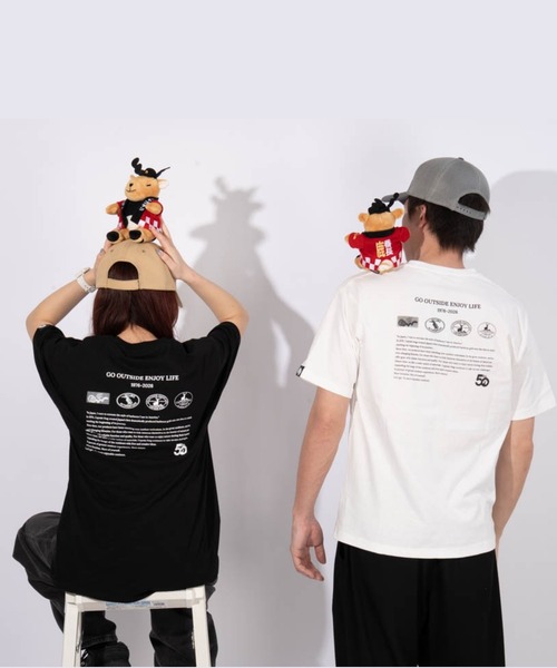 CAPTAIN STAG(キャプテンスタッグ)の「50th CAPTAIN STAG T-Shirt(歴代ロゴ)(Tシャツ/カットソー・メンズ・ブラック/ホワイト・X-LARGE/LARGE/MEDIUM/SMALL)」の17枚目の写真