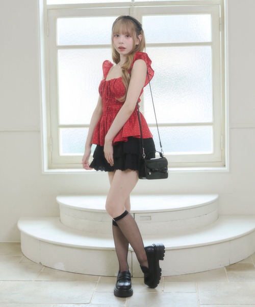 Rmine(アールマイン)の「リボンフラップ ショルダーバッグ(ショルダーバッグ・レディース・アイボリー/ブルー/ピンク/ブラック・FREE)」の8枚目の写真