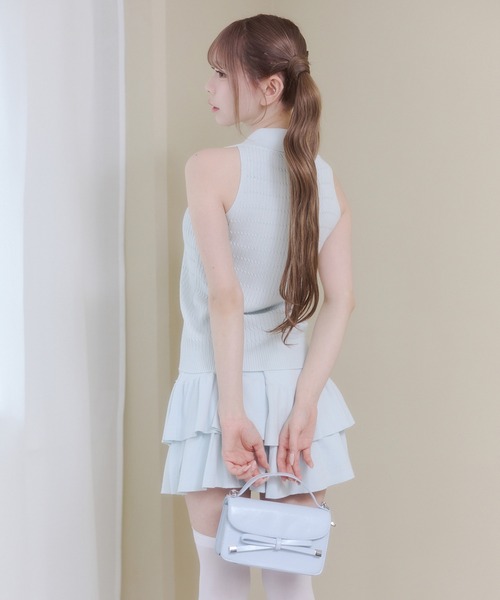 Rmine(アールマイン)の「リボンフラップ ショルダーバッグ(ショルダーバッグ・レディース・アイボリー/ブルー/ピンク/ブラック・FREE)」の12枚目の写真