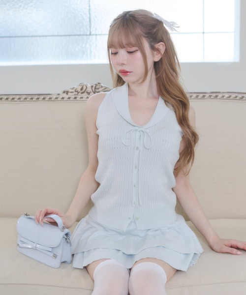 Rmine(アールマイン)の「リボンフラップ ショルダーバッグ(ショルダーバッグ・レディース・アイボリー/ブルー/ピンク/ブラック・FREE)」の13枚目の写真