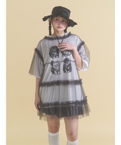 merry jenny(メリージェニー)の「frill nylon hat(ハット・レディース・オフホワイト/カーキ/ブラック・FREE)」の9枚目の写真