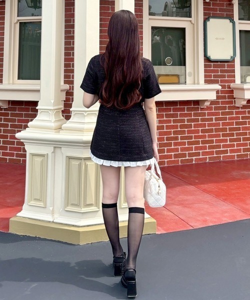 one after another NICE CLAUP(ワンアフターアナザーナイスクラップ)の「【ohana企画】ジャケットミニワンピース(ワンピース・レディース・ブラック/グレー系その他/アイボリー・FREE)」の5枚目の写真