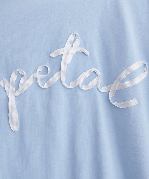 natural couture(ナチュラルクチュール)の「リボンテープ刺繍ロゴT(Tシャツ/カットソー・レディース・オフホワイト/サックスブルー/チャコールグレー・FREE)」の22枚目の写真
