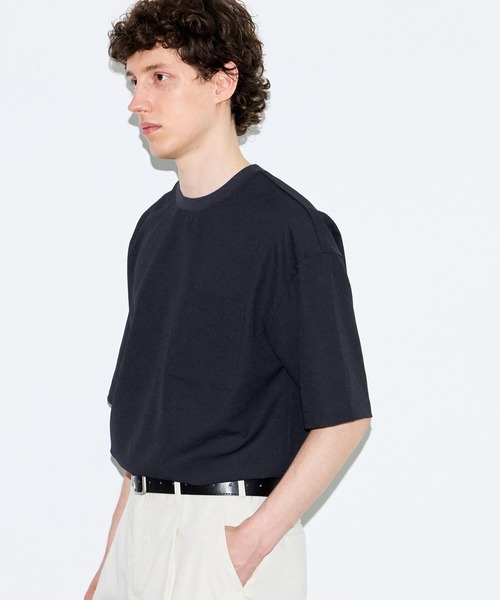 coca（coca）（コカ）の「リネンライクTシャツ（Tシャツ/カットソー・メンズ・ネイビー/チャコール・L/M/XL）」の10枚目の写真