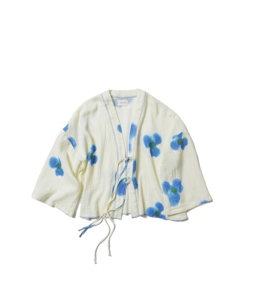 PAMM(パム)の「庭の花の半纏シャツ(カーディガン/ボレロ・レディース・ブルー系/グリーン系・2/1)」の3枚目の写真