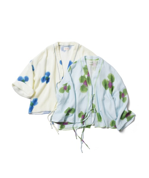 PAMM(パム)の「庭の花の半纏シャツ(カーディガン/ボレロ・レディース・ブルー系/グリーン系・2/1)」の5枚目の写真