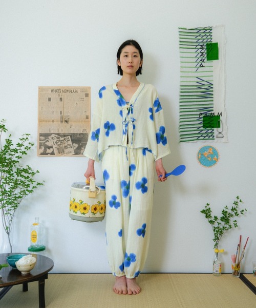 PAMM(パム)の「庭の花の半纏シャツ(カーディガン/ボレロ・レディース・ブルー系/グリーン系・2/1)」の7枚目の写真