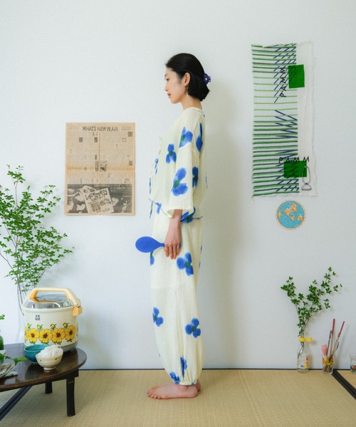 PAMM(パム)の「庭の花の半纏シャツ(カーディガン/ボレロ・レディース・ブルー系/グリーン系・2/1)」の8枚目の写真