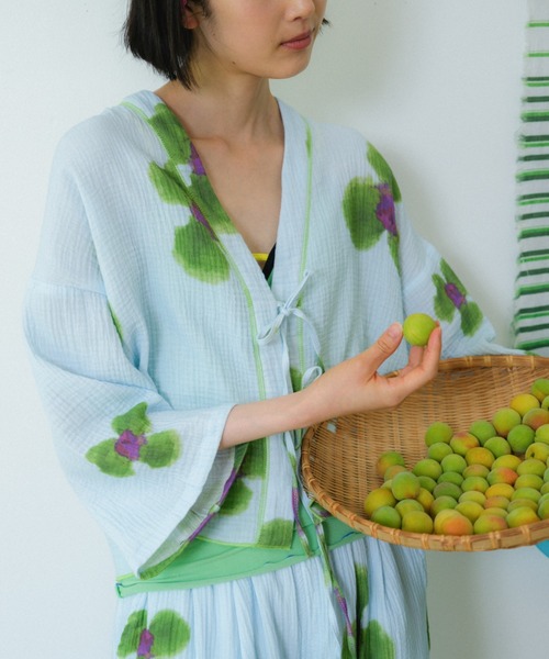 PAMM(パム)の「庭の花の半纏シャツ(カーディガン/ボレロ・レディース・ブルー系/グリーン系・2/1)」の13枚目の写真