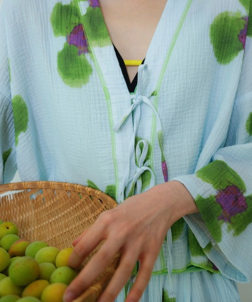PAMM(パム)の「庭の花の半纏シャツ(カーディガン/ボレロ・レディース・ブルー系/グリーン系・2/1)」の17枚目の写真