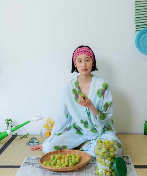 PAMM(パム)の「庭の花の半纏シャツ(カーディガン/ボレロ・レディース・ブルー系/グリーン系・2/1)」の9枚目の写真